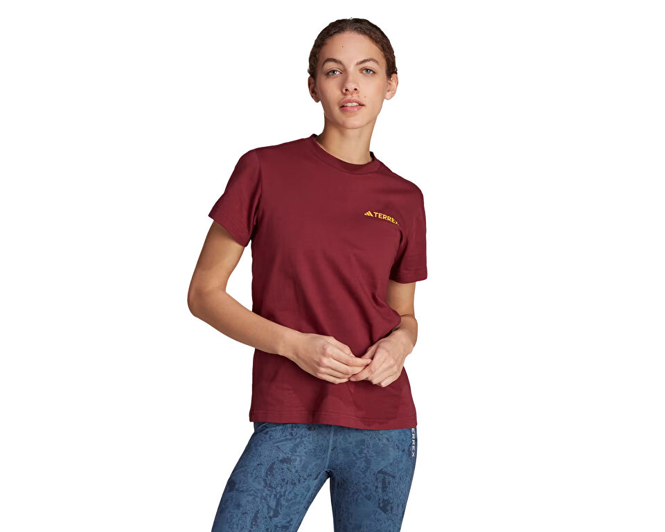 adidas W Tx Alt Tee Kadın Günlük Tişört IL2645 Kırmızı