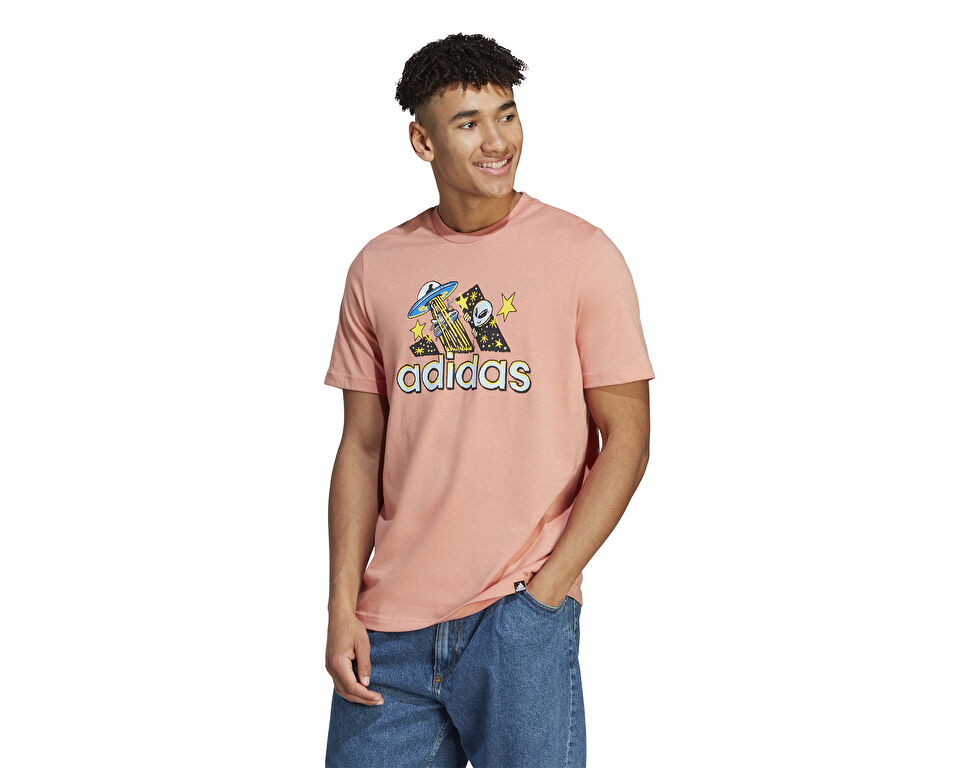 adidas M Doodle F T Erkek Günlük Tişört IL2829 Pembe