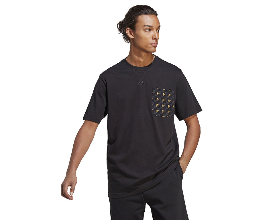 adidas M Lgm Tee Erkek Günlük Tişört IM1273 Siyah