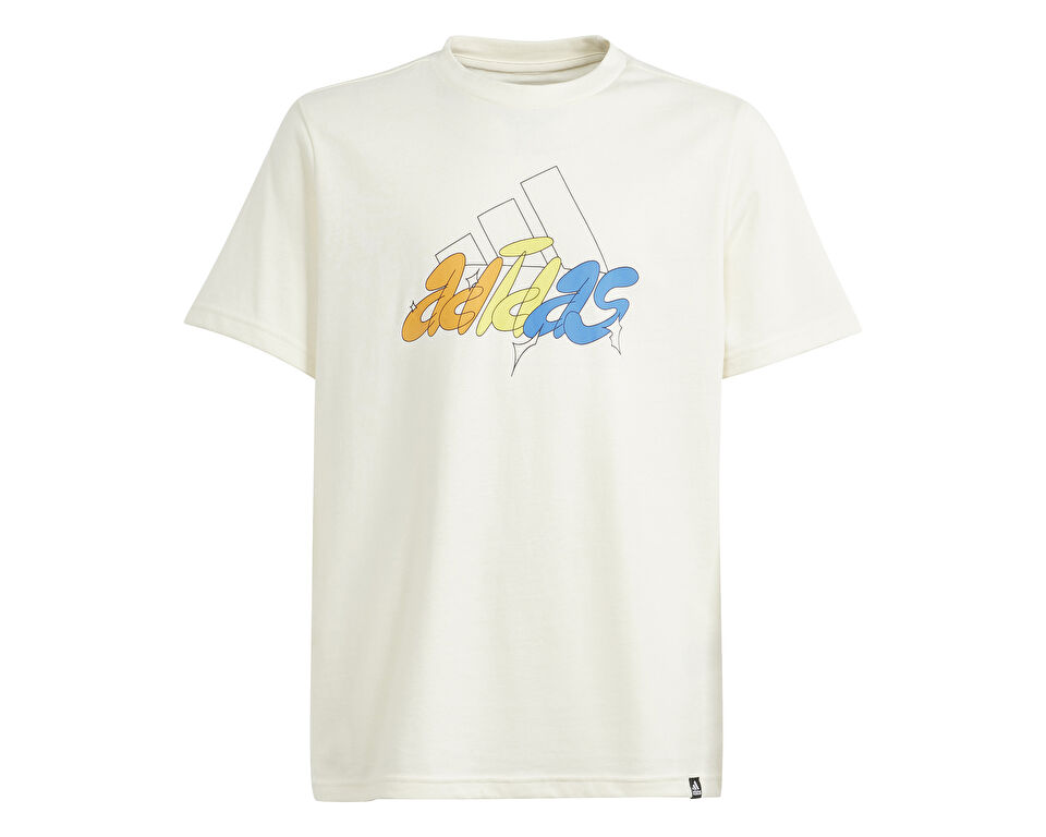 adidas Gfx Illustrated Çocuk Günlük Tişört IM8337 Krem