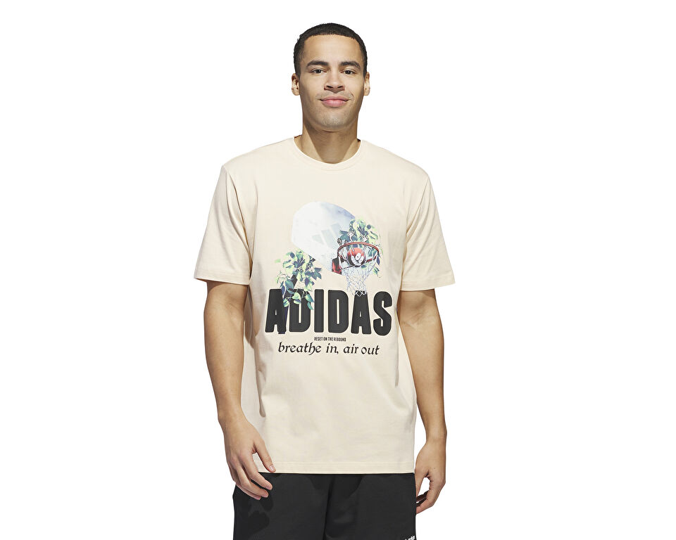adidas Lil Stripe Q2 T Erkek Basketbol Tişörtü IN6377 Krem