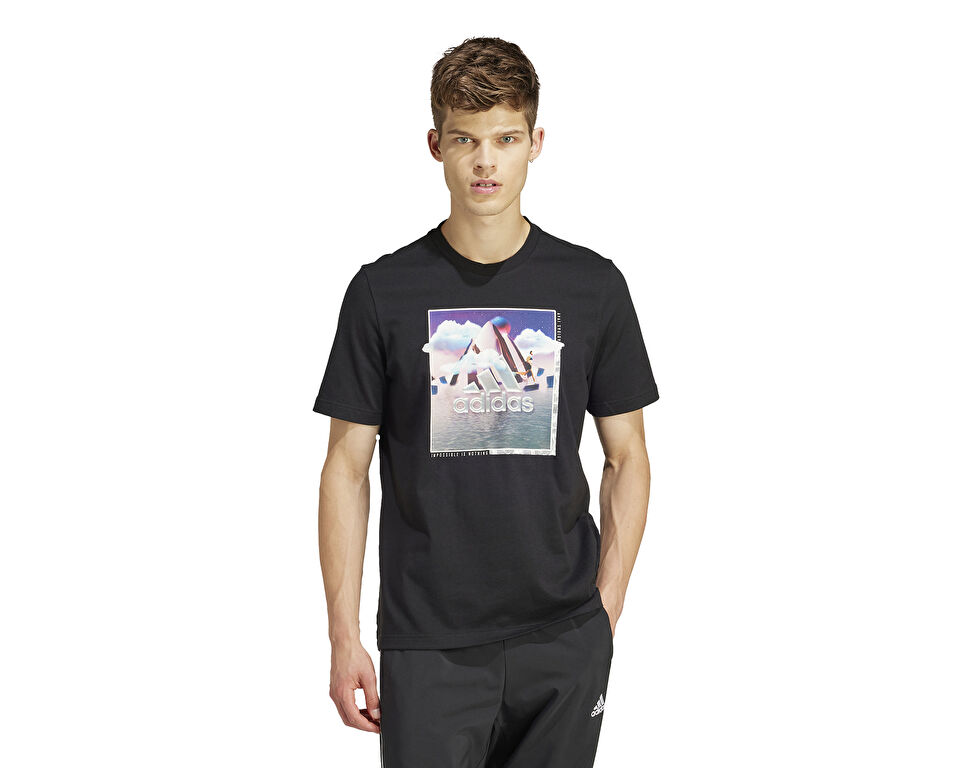 adidas M Landscape Bos Erkek Günlük Tişört IS2869 Siyah