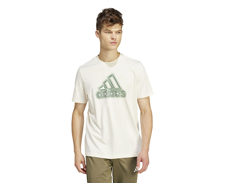 adidas M Geowth Bos T Erkek Günlük Tişört IS2873 Krem