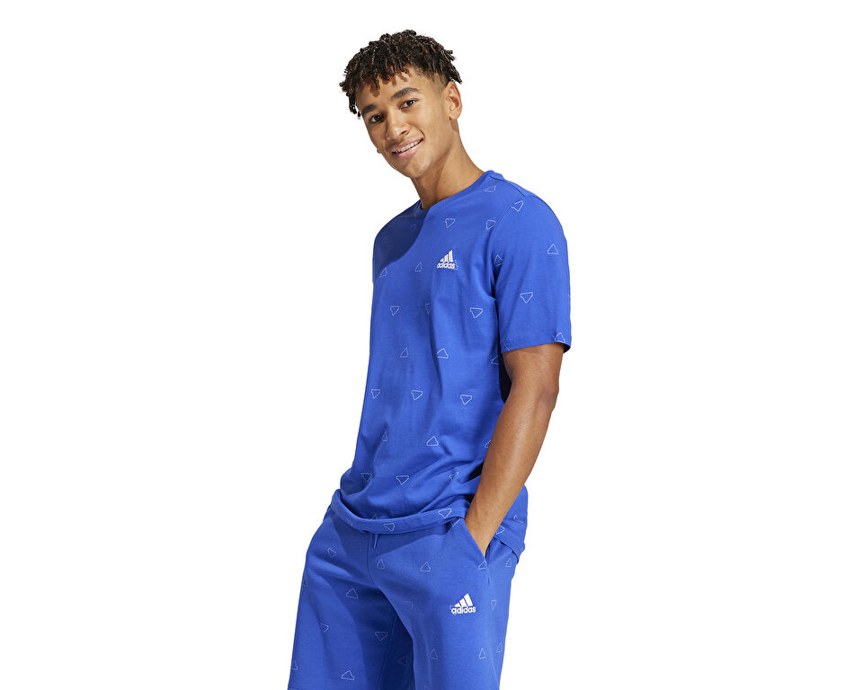 adidas M Mngrm T Sj Erkek Günlük Tişört IU0284 Mavi