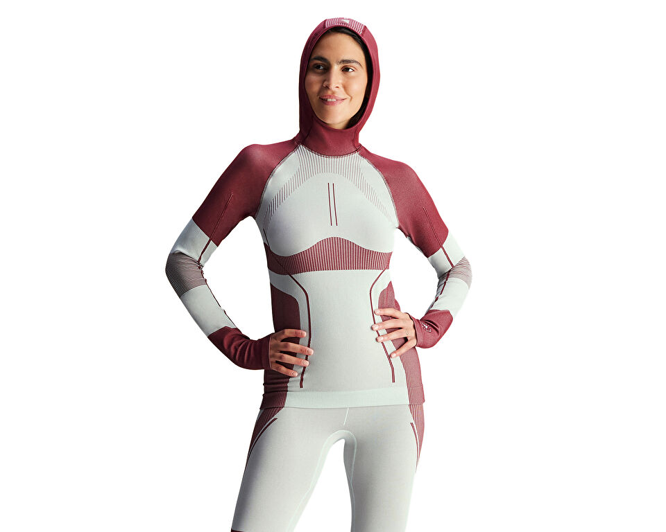 adidas By Stella McCartney Tst Ls Ho Kadın Outdoor Uzun Kollu Tişört IW6368 Gri