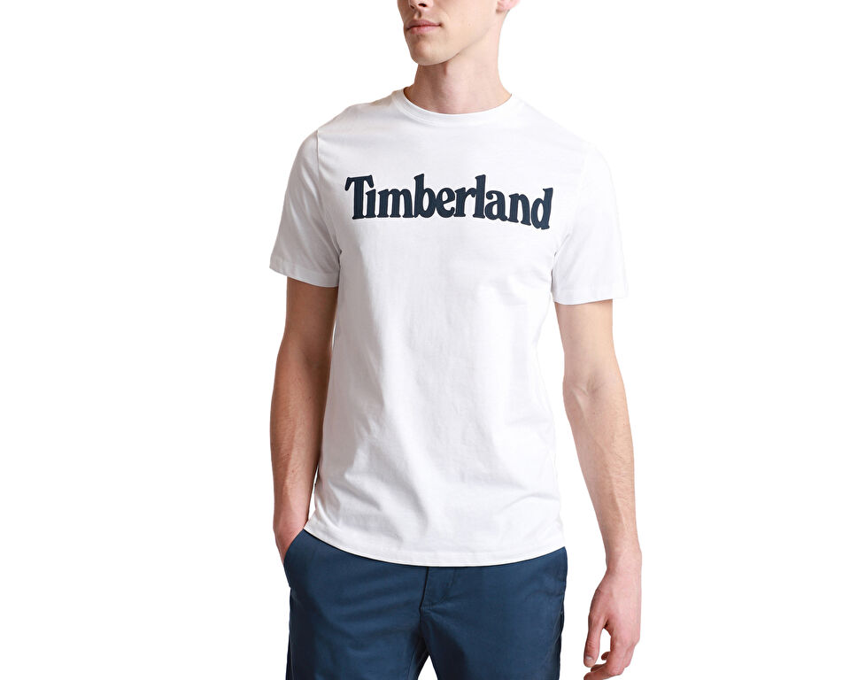 Timberland Ss Kennebec River Linear Tee Erkek Günlük Tişört TB0A2C311001 Beyaz