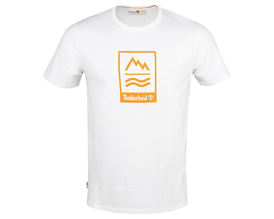 Timberland Ss Front Grphic T Erkek Günlük Tişört TB0A2ND11001 Beyaz